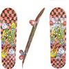 l&j Skateboard professionale per adulti, ragazzi, bambini, adolescenti, principianti, Grande 60x15 cm 7 strati legno in acero canadese Tavola Double Kick Board concavo trick Skateboard Colorato (7)