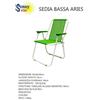 SUNNY STAR VERDE SEDIA ARIES 53x43x75 CENTIMETRI ACCIAIO