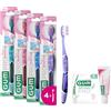GUM PRO SENSITIVE Spazzolino da denti | setole ultramorbide per denti e gengive sensibili | testina compatta | 4 x 1 pezzo (con 1 campione omaggio)