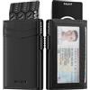 VULKIT Porta Carte di Credito Sottile Porta Carte con Blocco RFID per Uomo Porta Biglietti da Visita Automatico Pop-up per Carte e Appunti con Chiusura Magnetica