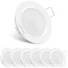 acegoo Faretti LED da Incasso DC 12V Lampada Soffitto Downlight Rotondo Plafoniera 3000K IP64 per Camper Barca Roulotte Furgone Cucina Bagno Cartongesso Mobile, 6 Pezzi Bianco