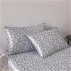 Schueling Design Confezione da 2 federe per cuscini in raso leopardato, super morbide con chiusura a hotel, per letto, divano, divano