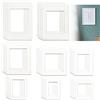 Lechengjia 32 Pezzi Passepartout per Cornici Frame Cartoncino,8 Dimensioni Passepartout Cornici Portafoto in Carta per Poster, Foto, Dipinti, Lavori Fotografici(Bianco Ghiaccio, Bianco Spento)