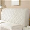 AYUOEODM Copri Testiera Letto Matrimoniale Imbottita Tortora,copritestiera Matrimoniale/singolo/una Piazza E Mezza Microfibra Marrone,elasticizzata Trapuntata Cuscino Copertura ( Color : Beige White , Size : 1