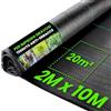 Green Thumbz Telo Anti Erbacce - Telo Pacciamatura Biodegradabile (2 x 10m) - Resistente Tessuto Non Tessuto Anti Erbacce per Orto - Telo Anti Erbacce per Giardino, Colore Nero