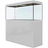 Amtra Alux 220 Led White Combi - Acquario professionale in vetro da 220L con coperchio e mobile in legno, per pesci di acqua dolce e salata, kit professionale, colore bianco