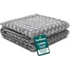 FurHaven Copertura di ricambio per letto per cani ultra peluche in pelliccia sintetica e materasso scamosciato, lavabile in lavatrice, grigio, L
