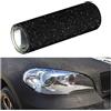 JNNJ Pellicola per Auto, Pellicola di Vernice per Auto, Pellicola Decorativa Auto Glitterata, Wrapping Senza Bolle Autoadesivo Flessibile, Decorativa Protezione per Moto, Bici, Mobili(Nero)