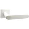 domino Maniglia per porta senza rosetta per serratura, rosetta quadrata, maniglia per porta della camera, ufficio, in alluminio bianco