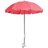 Mediawave Store - Ombrellino parasole passeggino 263181 o lettino, di diametro 70cm, protezione raggi solari, adatto ad ogni passeggino, universale con pinza, proteggi il tuo bambino (Rosa)
