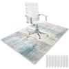 AIHSUMC Tappetino antiscivolo per sedia da ufficio, 122 x 92 cm, resistente ai graffi, decorazione per pavimenti duri, parquet in laminato, ufficio e soggiorno