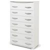 pidema.it Cassettiera bianco frassinato 7 cassetti in legno Mobile settimino 76x41x127H