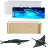 Woohome Rettangolo Stampi in Silicone per Resina, Grandi Stampi in Resina con Mini Balena per L'artigianato, Decorazioni per La Casa