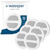 Wessper Filtro acqua a disco per bottiglie e caraffe, ricambio per filtro Brita Microdisc, filtro a carboni attivi, Riduzione di Cloro e Metalli Pesanti, senza BPA - 6 pezzi