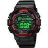 SKMEI Orologio sportivo digitale da uomo, militare, impermeabile, con schermo a LED, ampio quadrante, cronometro, sveglia, orologio da polso, Nero e oro., 1, moderno