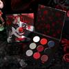 DE'LANCI - Palette di Ombretti 9 Colori, Rosso e Nero, Shimmer Con Glitter, Impermeabile e Pigmentato, Trucco Gotico, SFX Halloween, Horrorclown, Vegetarismo