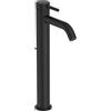 Ideal Standard - Ceraline, Miscelatore monocomando alto, Rubinetto lavabo vessel con cartuccia FirmaFlow, Con asta di comando e piletta, Sistema BlueStart, Easyfix, Nero seta