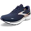 Brooks Ghost 15, Scarpe da corsa Uomo, Blu (Peacoat Blue Orange Pop B), 46.5 EU