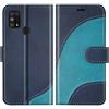 BoxTii Cover per Galaxy M31, Custodia in PU Pelle Portafoglio per Samsung Galaxy M31, Magnetica Cover a Libro con Slot per Schede, Blu