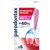 parodontax Spazzole interdentali (0,4 mm) X6 con cappuccio igienico/rimuove in profondità la placca dentale