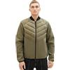 TOM TAILOR Denim Piumino Giubbotto Trapuntato Ibrido da in Denim con Collo Bomber, 10415-Verde Oliva Polveroso, l Uomo