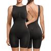 SHAPERX Body Contenitivo Modellante Donna Intimo Schiena Scoperta Snellente Bodysuit Shapewear Invisibile Guaina Contenitiva, UK-SZ5340-Darkgray-XXS/XS