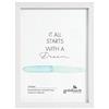 goldbuch Cornice portafoto Verona in Legno MDF per 1 Foto/Foto 15 x 20 cm, Cornice da appoggio, Cornice con Supporto a Parete da Appendere, Cornice ca. 16,5 x 21,5 x 1,5 cm, Colore: Bianco