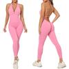 Fulidngzg Completo Palestra Donna Schiena Scoperta Senza Maniche Tutina Intera Completo Sportivo Sexy Estiva Tuta Intera Tuta Completa Push Up Yoga Bodysuit Pagliaccetto Fitness Set Palestra