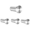 Feligio Appendi Accappatoio Bagno 4 Pezzi, Gancio Accappatoio Doccia in Acciaio Inox 304, Ganci Appendiabiti Trasportare 30kg, Per Cucine e Bagni, Argenteo