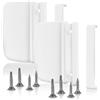 LouMaxx Maniglia per porta del balcone esterna bianca per montaggio salvaspazio tra porta e tapparella - Set da 2 maniglie per porta del terrazzo incluse viti (nascoste) - Maniglia a trazione con