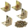 KEILEOHO 40 staffe angolari da 30 x 30 x 29 mm, staffe a forma di L in acciaio metallico con viti, staffa a L ad angolo retto di 90 gradi per mobili, armadi in legno, mensole