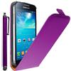 ebestStar - Cover Compatibile con Samsung S5 Mini Galaxy SM-G800 G800F G800H Custodia Protezione Pelle PU Risvolto Verticale + Penna, Viola