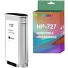 OGOUGUAN Cartucce d'inchiostro per HP 727 da 130 ml per HP DesignJet serie T2500, T1500 e T900 (nero opaco)