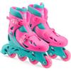 Xootz Pattini in linea per bambini, regolabili per principianti, con lama a rullo, per ragazze, rosa/blu, taglia M