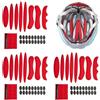 YXHZVON 3 Set di Imbottiture per Casco da Bicicletta, Schiuma Universale per Bicicletta, Spugna per Imbottitura di Ricambio Imbottiture per Casco in Velcro per Bambini in Bicicletta-Moto, Rosso