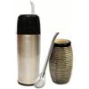 Mate Green Set thermos Yerbomos 2.0 per Yerba Mate Tee 350 ML ● Vacuum Flask ● Cannuccia Bombilla in acciaio inox ● Tazza in ceramica per tè Mate-● Accessori auto portatili, verde