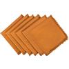 DII Everyday Collection Pesante con Frange NP Solido S/6, Cotone, Zucca Spice, Napkin, 6 unità