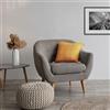 Emma Barclay Herringbone - Federa per cuscino in cotone riciclato (giallo ocra)
