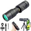 BlissfulAbode Zoom 10-300X potente monocolo retrattile portatile HD per campeggio - monoculare ad alta definizione per adulti con treppiede per fauna selvatica bird watching escursionismo campeggio