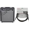 Fender FRONTMAN 10G Amplificatore Per Chitarra, 230V EUR & Cavo Professionale, 3 m, Nero