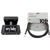 Jim Dunlop Cry Baby® Wah Pedale ad effetto per chitarra Modello GCB95 & Fender Cavo Professionale, 3 m, Nero