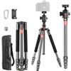 AMBITFUL GM01 Kit treppiede per fotocamera, con borsa per il trasporto, piastra a sgancio rapido, treppiede professionale da viaggio per fotocamera DSLR Canon, Nikon, videocamera (GM01)