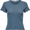 Only Top Tight Fit Paracollo Blue Mirage da Donna