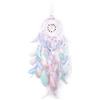 FuninCrea Acchiappasogni con Piuma, Acchiappasogni Fatti a Mano in Macramè per Ragazza, Kit Dream Catcher 3D con Pizzo Intrecciato, Decorazione da Parete Sospesa in Stile Indiano (rosa)