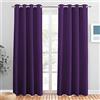 PONY DANCE Tende Oscuranti per Interni - Tenda Oscurante ad Anelli Tende Moderne per Soggiorno Tenda Termica Isolante Tende Salotto Moderne 2 Pezzi L 140 x A 200 cm, Viola