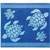 Delindo Lifestyle Telo mare in spugna Tropicale tartaruga blu xxl, fatto di 100% cotone egiziano di alta qualità, misura grande 180x200 cm