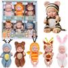Zaloife 6 Pcs Bambole Set, Pezzi Bambolina, Mini Bambole Reborn, amicicci, bamboline piccole, Bambole Set di bambole del sonno carino, Giocattoli Di Bambole Per Bambine, Bambini E Ragazzi