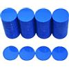 SmartDealsPro - Set di 100 contatori in plastica opaca, 25 mm, con scatola portaoggetti (Blu purssiano)