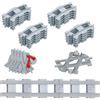 Cabeeskii Treno binari ferroviari giocattolo, Set di binari per costruzioni composto da binari incrociati diritti e curvi, compatibile con il leader di mercato da 2 anni (57PCS)