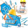 Hi-Spec Valigetta Attrezzi Bambini, Set Attrezzi da Lavoro Bambino con Borsa Blu, Casco e Occhiali di Sicurezza, Attrezzi Veri in Metallo per Fai da Te in Sicurezza, 18 Pezzi
